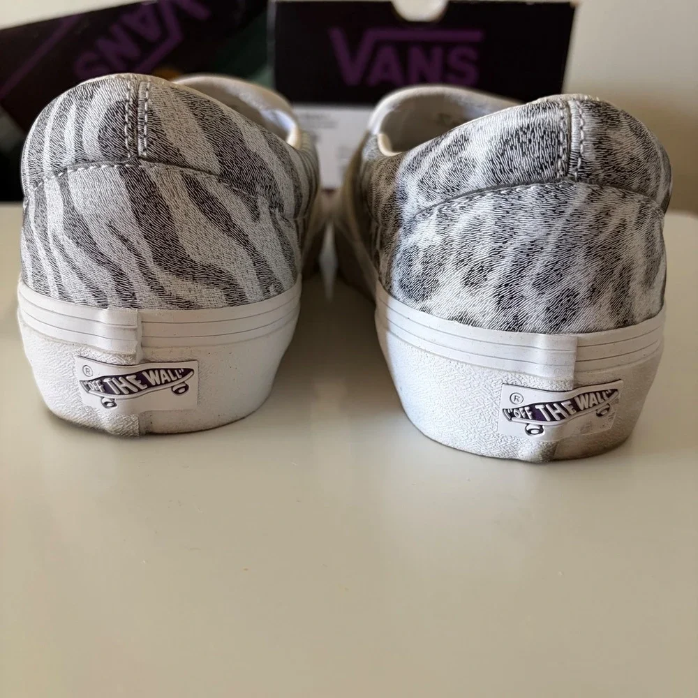 Vans Vault x Needles Classic Slip-On V Zebra Leopard Animal Print Bit Charms